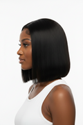 4x4 Vietnamese Bone Straight Virgin Hair Wig - Black