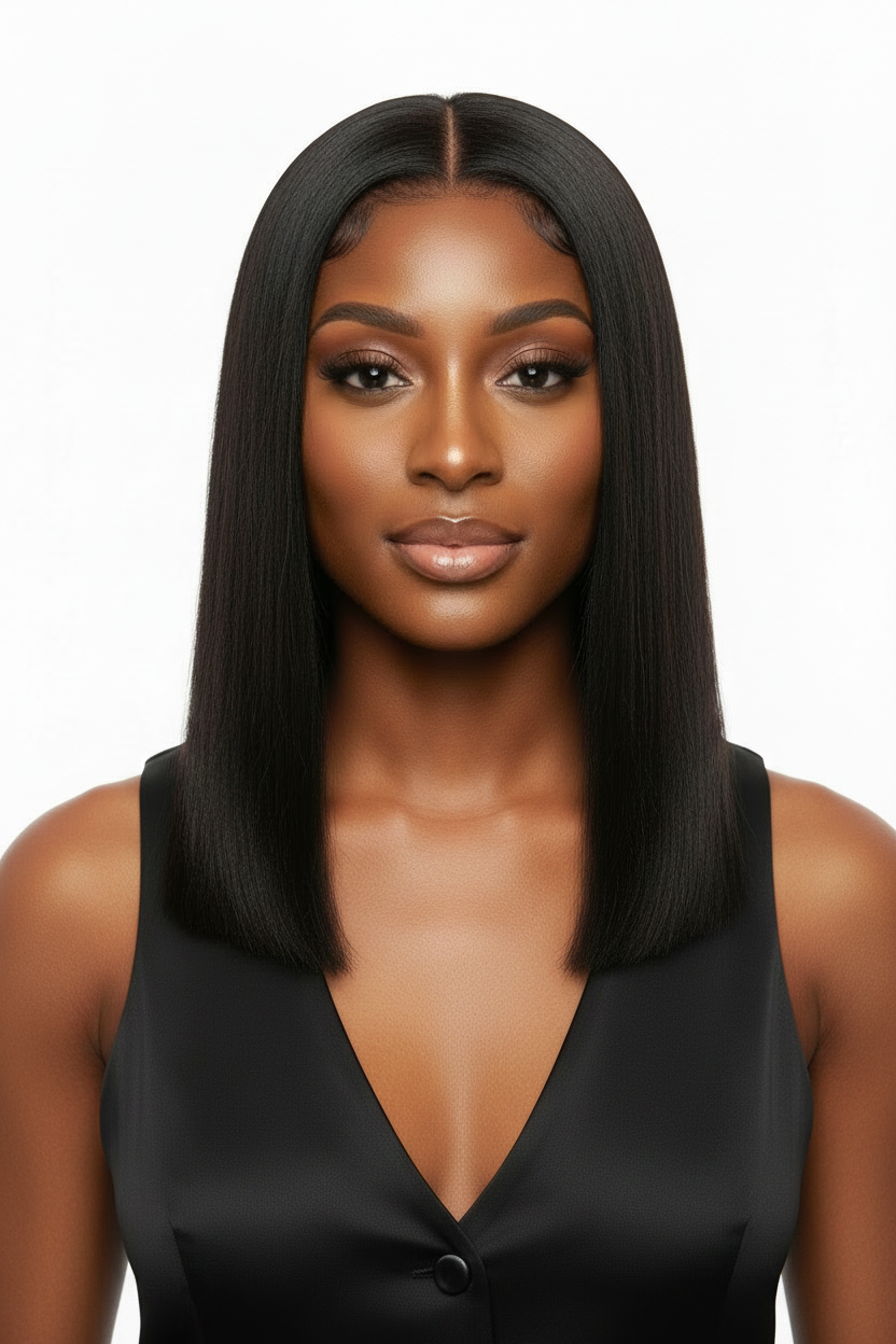 13x4 Vietnamese Bone Straight Virgin Hair Wig - Black