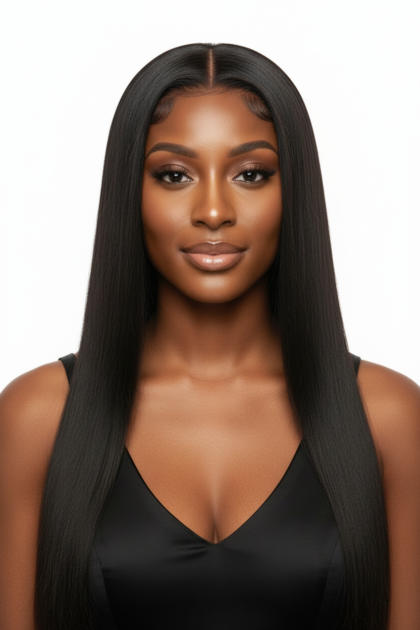 13x4 Vietnamese Bone Straight Virgin Hair Wig - Black