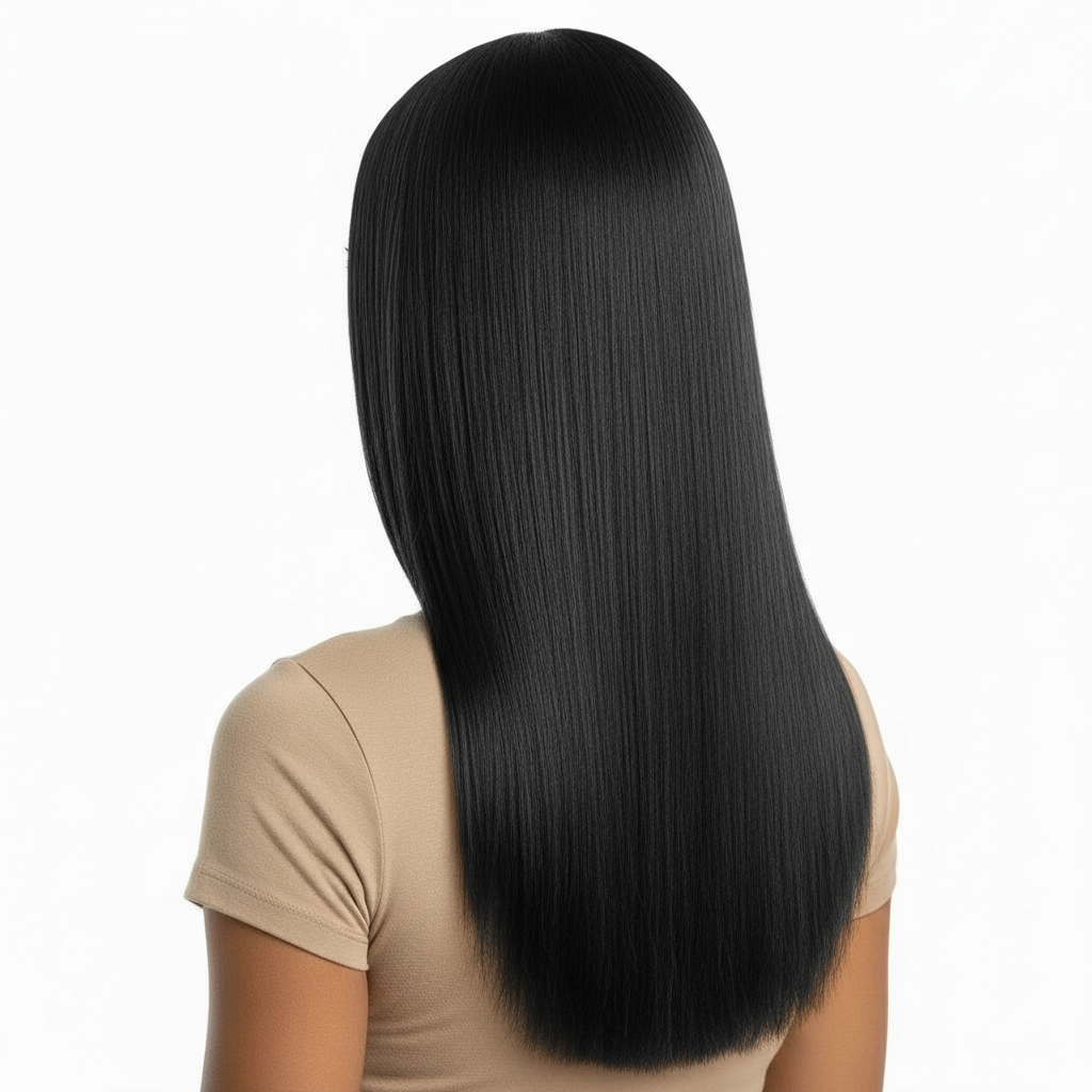 2x6 Vietnamese Bone Straight Virgin Wig - Black