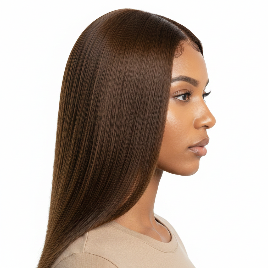 2x6 Vietnamese Bone Straight Virgin Wig - Cafe Mocha