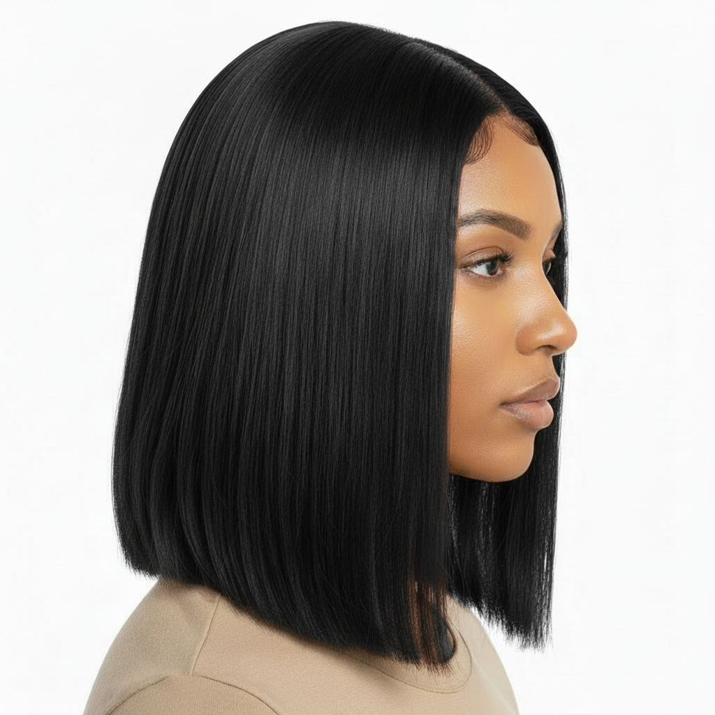 2x6 Vietnamese Bone Straight Virgin Wig - Black