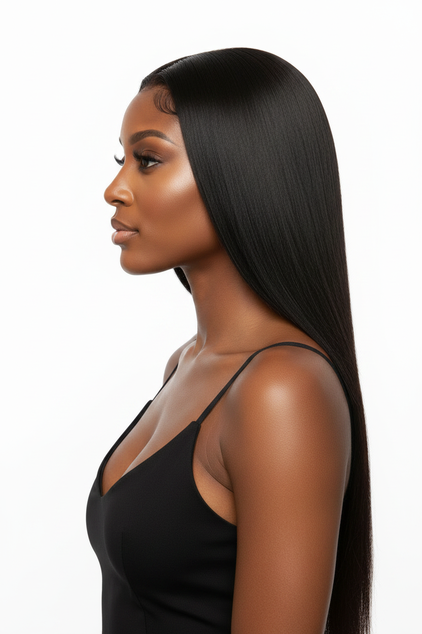13x4 Vietnamese Bone Straight Virgin Hair Wig - Black